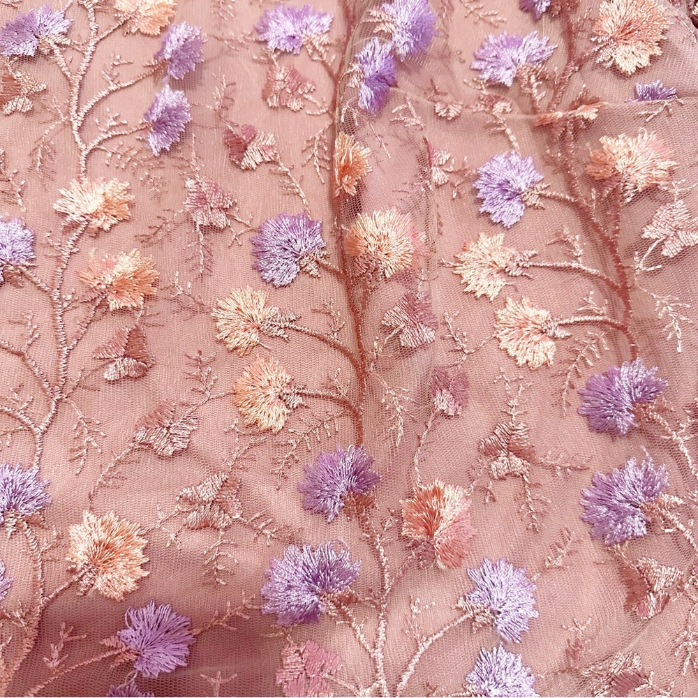 NWT Lane Bryant Pink floral embroidered lace cold shoulder top size 18 - Picture 4 of 9